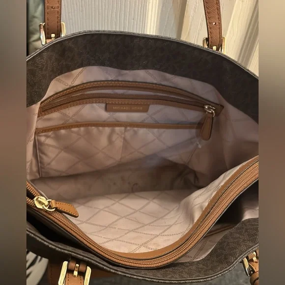 Michael Kors Dark Brown and Tan Tote - Picture 4 of 8